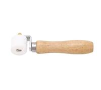 PTFE Penny Roller for Corner Wallpaper Seam, 32 mm Diameter by 28 mm Width Press Wheel, 280 Degrees C Heat Resistant Seam Roller with Dual Bearings, High Speed Steel Shaft, Beech