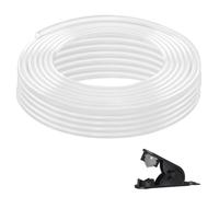 PTFE Teflon tubing 16.5ft 5m with Cutter, 4mm ID X 6mm OD 3D Printer Bowden Tube for 3mm Filament Ender (White)