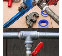 PTFE Thread Sealing Tape 10m x 12mm 0.075mm Thick, White Plumbing Tape for Water, Air, Gas Lines, Seals Metal & Plastic Joints, 10 Pcs