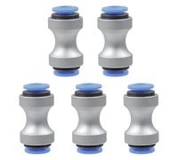 PTFE Tube Connector 6Pcs with Adhesive Case, Pneumatic Fitting for Lab X1 X1C P1P P1S Models 3D Printer, Aluminum Alloy, Anti-Oxidation Bowden Coupler Reduces Extruder Error