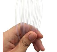 PTFE Tube ID 0.5mm 1mm 2mm 2.5mm 3mm 4mm 5mm 16mm 18mm 20mm F46 3D Printer Part Extruder PTFE Tube Pipe 1 Meter(Clear,ID 5mm x 7mm OD)