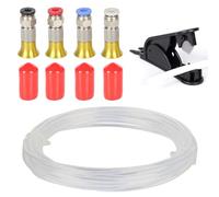 PTFE Tube Kit for Bambu Lab - 4M/13ft 2.5mm ID × 4mm OD Tube with 4 Upgraded PC4-M6 Fittings, Dust Caps & Cutter - Compatible with AMS X1/X1C, P1P, P1S, A1, A1 Mini Clear