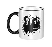 PTGRUKWBJ Cold Rock Band Play Ceramic Mug with Colored Edge - Durable & Stylish Hip Hops Merchandise for Home, Office, Or Gifts.