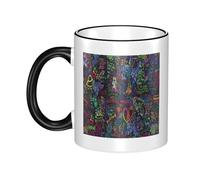 PTGRUKWBJ Cold Rock Band Play Ceramic Mug with Colored Edge - Durable & Stylish Hip Hops Merchandise for Home, Office, Or Gifts.