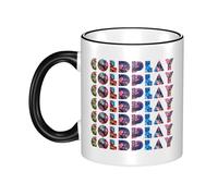 PTGRUKWBJ Cold Rock Band Play Ceramic Mug with Colored Edge - Durable & Stylish Hip Hops Merchandise for Home, Office, Or Gifts.