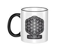PTGRUKWBJ Cold Rock Band Play Ceramic Mug with Colored Edge - Durable & Stylish Hip Hops Merchandise for Home, Office, Or Gifts.