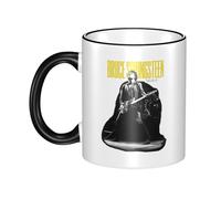 PTGRUKWBJ Springsteens Rock Singer Bruce Ceramic Mug with Colored Edge - Durable & Stylish Hip Hops Merchandise for Home, Office, Or Gifts.