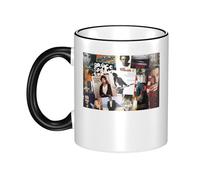 PTGRUKWBJ Springsteens Rock Singer Bruce Ceramic Mug with Colored Edge - Durable & Stylish Hip Hops Merchandise for Home, Office, Or Gifts.