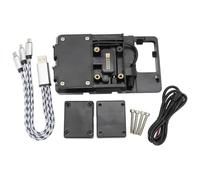 PTGZGFNPAM Motorcycle Phone Holder For B&MW For R1200GS For R1250GS For F750GS For F850GS For CRF 1000L For F700GS Mobile Phone Navigation Bracket USB Charging(Wiring installation)