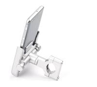 PTGZGFNPAM Motorcycle Phone Holder For MT07 For MT 07 Motorcycle CNC Mobile Phone Holder GPS Navigator Rearview Mirror Handlebar Bracket Accessories(Black handlebar)
