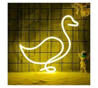 PTHEN Hanging Signs Let's Get This Bread Duck Neon Sign USB Dimmable Neon Light Sign for Pet Store Bedroom Living Room Bar Wall Decor Birthday(27.7x26.5cm)