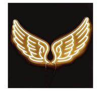 PTHEN Hanging Signs USB Powered Angel Wing Neon Signs A Pair of Wings Suitable for Home Decor 35cmx56cm(F)