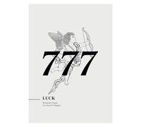 PTHEN Wall Art Canvas Prints Modern Simple Wall Art, Lucky Angel Numbers Energy, HD Canvas Printed Poster, Home Living Room Bedroom Decoration(G,30x40cm)