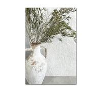 PTHEN Wall Art Canvas Prints Simple Bohemian Spanish Architecture Green Leaves Reeds Wall Art Print Canvas Painting Posters For Living Room Modern Home Decor(F,30x40cm)