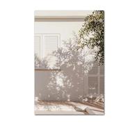 PTHEN Wall Art Canvas Prints Simple Bohemian Spanish Architecture Green Leaves Reeds Wall Art Print Canvas Painting Posters For Living Room Modern Home Decor(C,20x30cm)