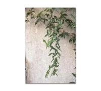 PTHEN Wall Art Canvas Prints Simple Bohemian Spanish Architecture Green Leaves Reeds Wall Art Print Canvas Painting Posters For Living Room Modern Home Decor(E,40x60cm)