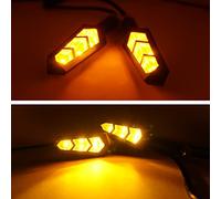 Pthene Motorcycle Led Turn Signal Lights Universal Arrow Front Rear DC 36v 48v 52v 60v Blinkers Flasher Indicator Light Turning Bulbs for Electric Motorcycles Motorbike Scooter Bicycle E-Bike Moto