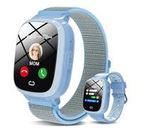 PTHTECHUS 4G Smart Watch for Kids - Kids Smartwatch Phone GPS Tracker, Call, Voice & Video Chat, Alarm, Camera, SOS, Touch Screen WiFi Music Wrist Watch for 4-12 Boys (Blue)