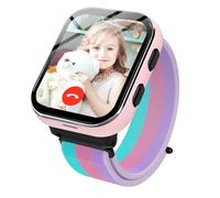 PTHTECHUS Kids Smart Watch GPS Phone with 4G Call Function Video Call Wifi Camera SOS Cat for Boys Girls (Pink)