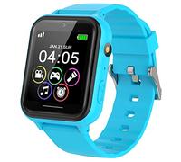 PTHTECHUS Kids Smartwatch Phone - Smartwatch Kids Watch Phone Call SOS Pedometer Video Recorder MP3 Music 7 Games Alarm Clock, Gifts for Girls 4-10 Years, Blue