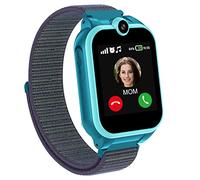 PTHTECHUS Kids Smartwatch Phone, Two-way talk SOS Girls Boys HD Touch Screen Watch with Music 18 Games Camera Flashlight Alarm Clock Gifts for 4-12 Years, Lake blue