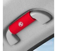 PTHUT 4PCS Car Door Handle Inner Roof Handrail Protector Covers Pull Armrest Gloves for MG RX5 RX8 RX9,Red