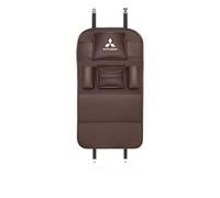 PTHUT Kick Mats Back Seat Protector for Mitsubishi Dion Eclipse Eclipse, Leather Waterproof Car Backseat Pad, Custom Anti-Dirty Rear Seat Cover,Brown