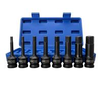 PTI 8pc 1/2" Impact Hex Bit Socket Set