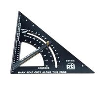 PTI Adjustable Roofing Square 12 Inch, 12" Aluminium Alloy Rafter Square, Metric & Imperial Carpenter Square Set, Precision Speed Square Carpenter Pencils Woodworking Tool Set