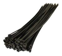 PTI Cable Zip Ties Black Heavy Duty 300mm x 7.6mm 100 Pack, Tie Wraps, Cable Tie, Twist Wire, Long Thick Strong Zipties Self-Locking Strong Nylon
