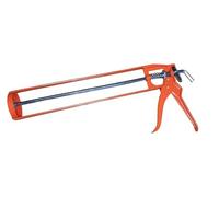 PTI Strong Caulking Gun, Sealant, Silicone, Caulk, Skeleton, Adhesives, Silicon - Professional Heavy Duty Applicator Seal Suitable for High Viscosity Products,400ml and 310ml (Orange)