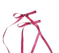 PTILSERY 1pair Rhinestone Bowknot Hairpins Hot Girls Long Ribbon Bowknot Hair Clip Duckbill Hair Clip for Woman Braids Hair Clip