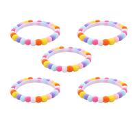 PTILSERY 5pcs Festival Pet Collars with Pompoms Colorful Breathable Furry Birthday Collar for Cats and Dogs