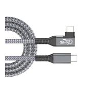 PTILSERY 90° Elbow USB C Extension Cable 40Gbps Male to Male Data Cord Wire with 8K 60Hz Video Support and 240W Power Delivery