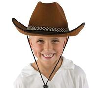 P'tit Clown 11235 Chapeau de Cow Boy Enfant Cowboy hat, Solid, Brown, 34 x 27 x 12