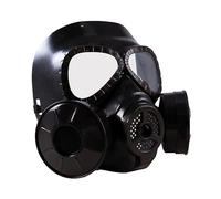 P'tit Clown - 21076 - Gas Mask - Costume Accessory for Carnival, Theme Parties, Biohazard Parties, Radioactivity, Zombies, Halloween - Black - Unisex - Plastic