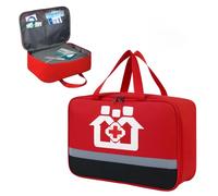 PTJJXA Red First Aid Bag, 36x25x13 cm Medicine Storage Bag Empty, Portable Medicine Outdoor Travel Rescue Bag, Travel Emergency Pouch, Pouch Tote First Responder for Outdoor Camping Hiking Work Home