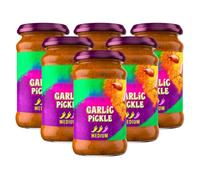 PTK Sweet and Spicy GARLIC Pickle Medium Spiced Indian Pickles with No Artificial Flavours, Colours, or Preservatives 300g Jar Suitable for Vegans, Gluten Free (Pack of 6)