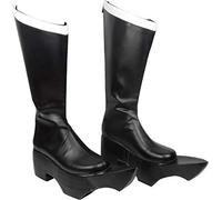 PTKaish Cosplay Boots Boot Shoes Shoe compatible with BLACK ROCK SHOOTER BLACK Gold Saw