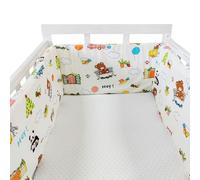 PTKG Airwrap Cot Bumper & Toddler Bed Guard Set, Breathable Mesh Cot Bed Bumper with Adjustable Ties, Universal Safety Rail Cover & Padded Side Protectors for Baby Cot & Parent Bed,N31,300 * 30CM