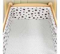 PTKG Airwrap Cot Bumper & Toddler Bed Guard Set, Breathable Mesh Cot Bed Bumper with Adjustable Ties, Universal Safety Rail Cover & Padded Side Protectors for Baby Cot & Parent Bed,N02,180 * 30CM
