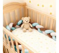 PTKG All Round Braided Protector Bed Guard Rail Surrounds Cushions Braided Mat Cuddle Cushion Braided Pillows All Round Braided Protector for Room Decor, Home, Bedroom,N36,100CM