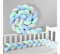 PTKG Bed Guard Rail Surrounds Cushions Braided Knotted Pillows All-Round Protection Pillow for Bed Soft Breathable Nursing Cushion for Room Decor Body Pillow,H7,400CM