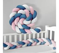 PTKG Bed Guard Rail Surrounds Cushions Braided Knotted Pillows All-Round Protection Pillow for Bed Soft Breathable Nursing Cushion for Room Decor Body Pillow,H36,150CM