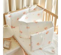 PTKG Bed Rail for Toddlers Kids, Cot Liner Headboard Bumper Padded Side Protectors Protect All Round Crib Rail Cover Baby Bed Baby Boys Girls Nursery Breathable Crib Bed Liner Bumper,C14,150 * 28cm