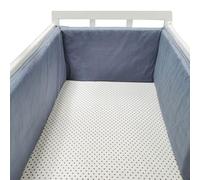 PTKG Breathable Cot Bumper Breathable Crib Bumper Cot Liner Cot Bumpers for Cot Bed Padded Baby Cot Bumpers Cotbed Bumper Airwrap Cot Bumper,A25,220cm×30cm