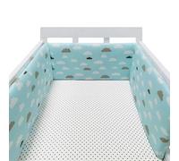 PTKG Breathable Cot Bumper Breathable Crib Bumper Cot Liner Cot Bumpers for Cot Bed Padded Baby Cot Bumpers Cotbed Bumper Airwrap Cot Bumper,A16,150cm×30cm