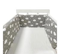 PTKG Breathable Cot Bumper Breathable Crib Bumper Cot Liner Cot Bumpers for Cot Bed Padded Baby Cot Bumpers Cotbed Bumper Airwrap Cot Bumper,A01,180cm×30cm