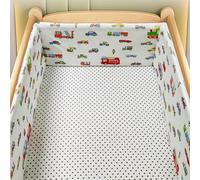 PTKG Breathable Crib Bumper Airwrap Cot Bumper Baby Cot Bumpers Safer Cot Liner Breathable Mesh Cot Liner Cot Bumpers for Cot Bed Cot Mesh Bumpers,A08,200cm×30cm