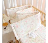 PTKG Breathable Crib Bumper Cot Liner Breathable Mesh Cot Liner Airwrap Cot Bumper Baby Cot Bumpers Padded Cot Bumpers for Cot Bed Baby Cot Bed Bumper Soft,E9,250cm